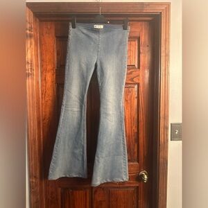 Free People Light Blue Denim Bell Bottom Jeans
